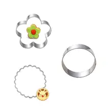 3 шт./компл. цветок, Круглый лепесток нож украшение торт фрукты овощи Печенье Резак Инструменты Набор форм для выпечки из нержавеющей стали