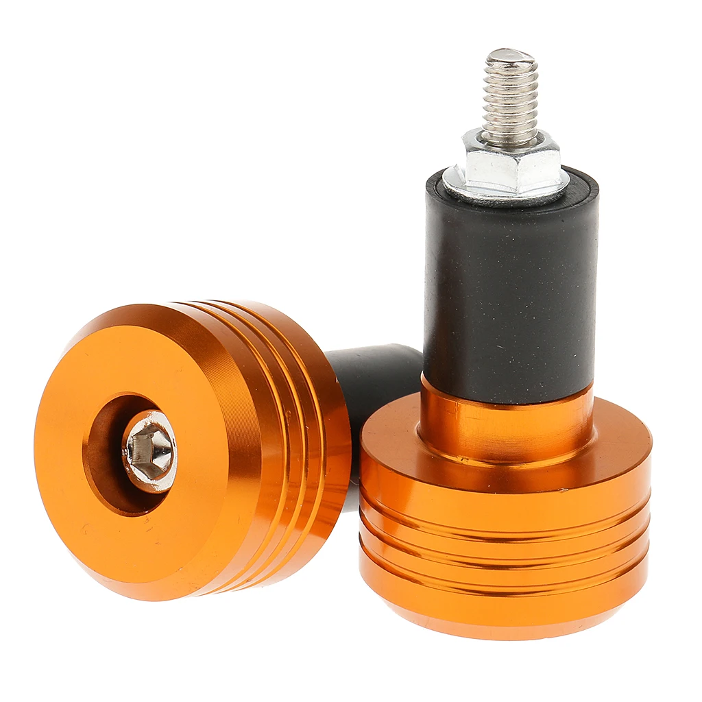 22mm Motorcycle Bike Handle Grip Bar End Weights Bar Slider Plug Cover Gold