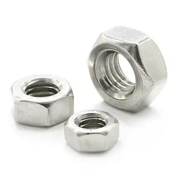 

100PCS 304 Stainless Steel Hex Nuts Fasteners M3, M4, M6 Hex Screw Nuts