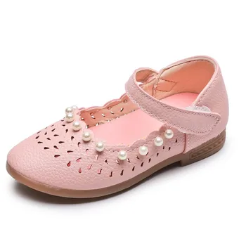 

Autumn Baby Shoes Girl Hollow Pearl Design Anti-Slip Toddler Soft Soled Casual Walking Shoe