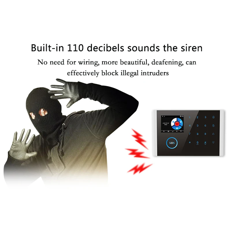 

APP Wireless Home Security WIFI GSM GPRS Alarm System 3-Door Sensor 4-Control Doorbell+phone+anti-theft Alarm Wireless Doorbell