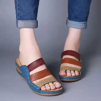 

Mixed Colour Sandals Summer Women's Ladies Fashion Roma Shoe Gladiator Sandals