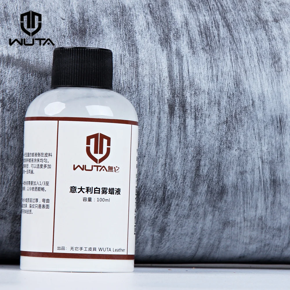 Skup WUTA 100ml włochy importowane skóra na bazie wody mgła woskowany płyn DIY biały mglisty powłoka wosk dodatek do środka wykończeniowego skóry