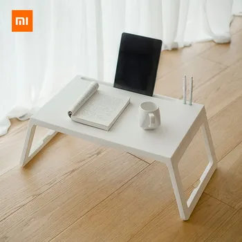 

1Pc Xiaomin Jiezhi Folding Small Square Table PP Material Is Lightweight Foldable With Tablet Slot Wearable Charging Hole