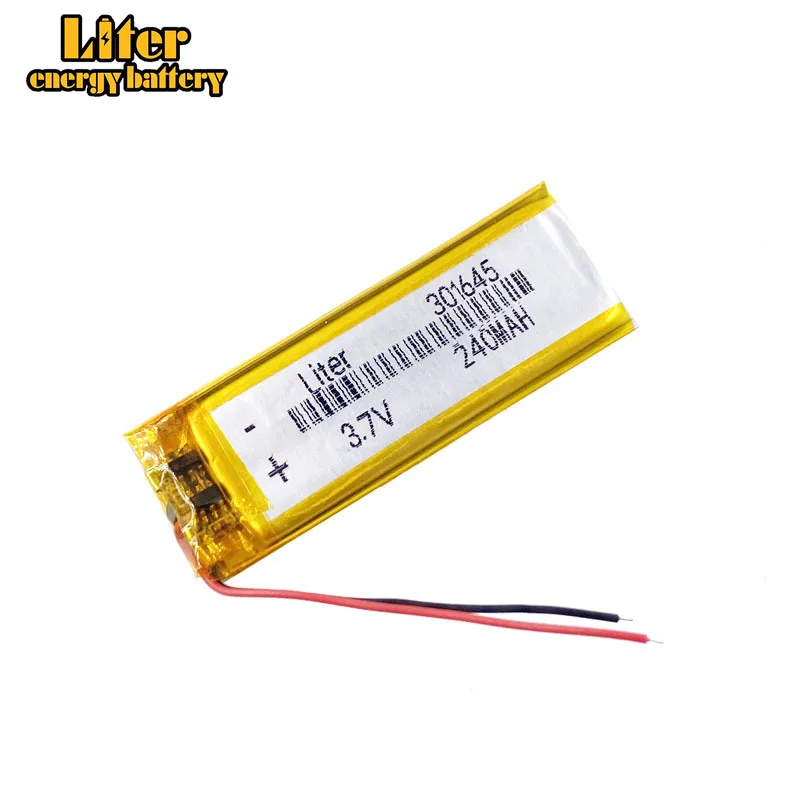 301645 3.7v 240mah Lithium Polymer Battery With Board For Mp3 Mp4 Mp5 Gps Digital Products
