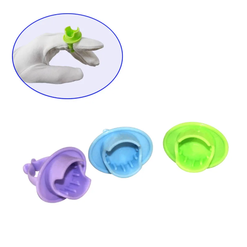 

15 Pieces Dental Mixing Bowl Cup Tray Finger-ring Type Dappen Dish Handy Tool Endo (Random Color)
