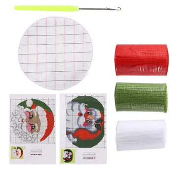 

Christmas Latch Hook DIY Embroidery Carpet Rug Cushion Floor Mat Festival Decor