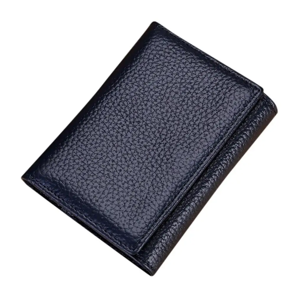 Blue Модная кожаная посылка для карт, функциональный держатель для карт, трехкратный кошелек для кредитных карт, мульти-карта, визитная посылка, кошелек для мужчин/E - Цвет: Blue