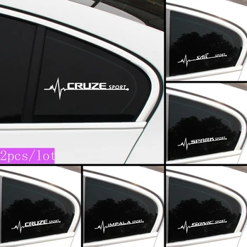 

Car styling 2PCS Car Window Sticker PVC Waterproof Decals For Chevrolet Cruze Malibu Tahoe Equinox Impala Sonic Traverse Trax