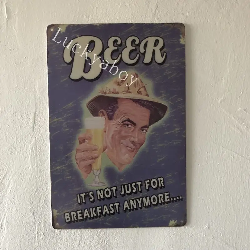 [Luckyaboy] Лучшее пиво счастливый Lounge Man Cave винтажный металлический Ретро оловянный знак бар, кафе, дом Декор для паба - Цвет: 16