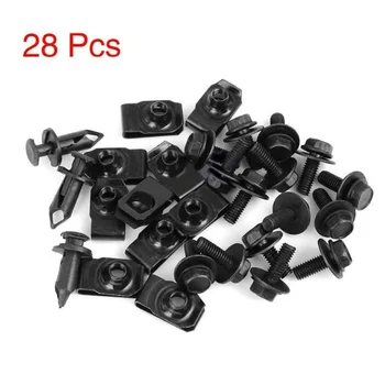 

28pcs Engine Splash Shield Bolts Fender Bumper Clip For Nissan 350z 370z Infiniti Replace Car Replace Accessories