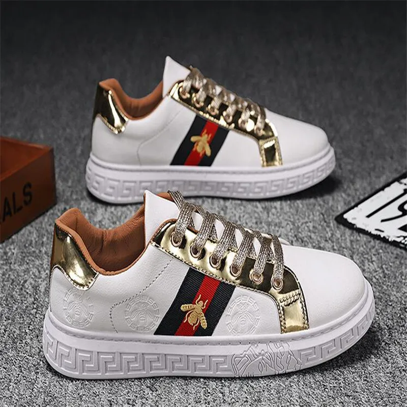 Zapatos informales de diseñador de marca para hombre, zapatillas deportivas a la moda, de cuero, para correr, 2021