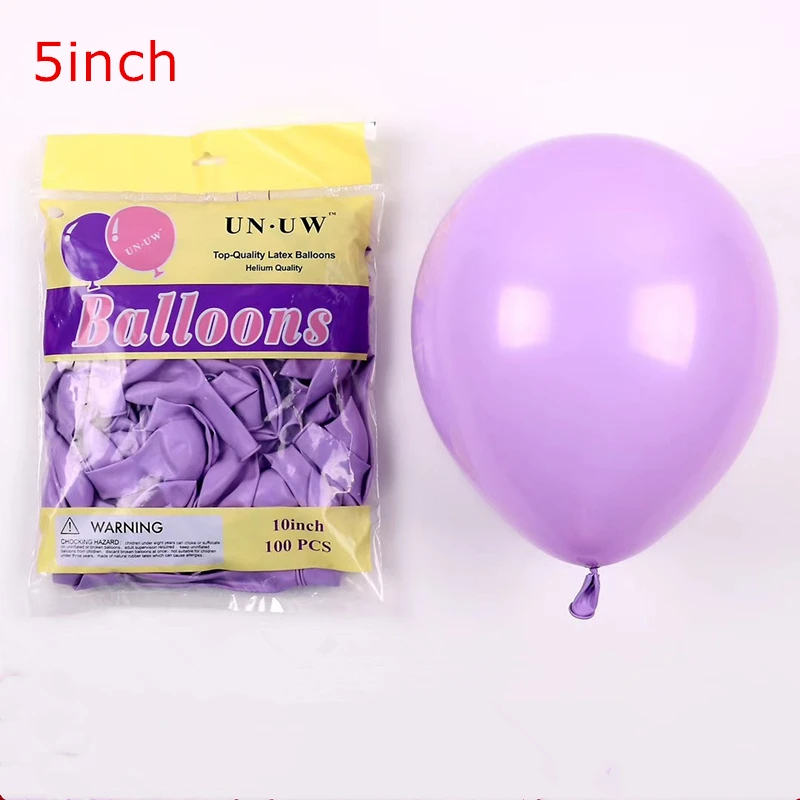 5inch Purple 10 шт., 10 дюймов, 5 дюймов, розовое золото, воздушный шар "Конфетти", латексный шар с днем рождения, Балон, свадебные украшения, вечерние шары - Цвет: 5inch Purple