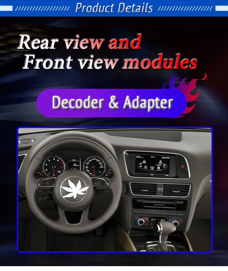 Front Rear View Camera For Audi Q5 8R 2008~2017 MMI Interface Adapter Original Car Screen Upgrade Display Backup Camera Decoder dgx