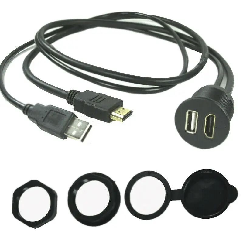 3ft Встроенная установка USB 2 0 HDMI видео свинцовый Удлинительный кабель жила