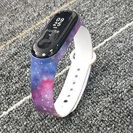 Камуфляжный ремешок для Xiaomi Mi Band 3 4 Smart Band аксессуары для Xiaomi Mi band 4 3 Smart band ремешок M4 M3 smart Band - Цвет: Starry sky