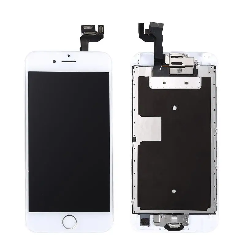 Genuine Touch Screen For IPhone 6/6s/plus Touch Screen Digitizer Sensor LCD Display Front Glass Lens With Front Camera+button - Цвет: For Ip6s W
