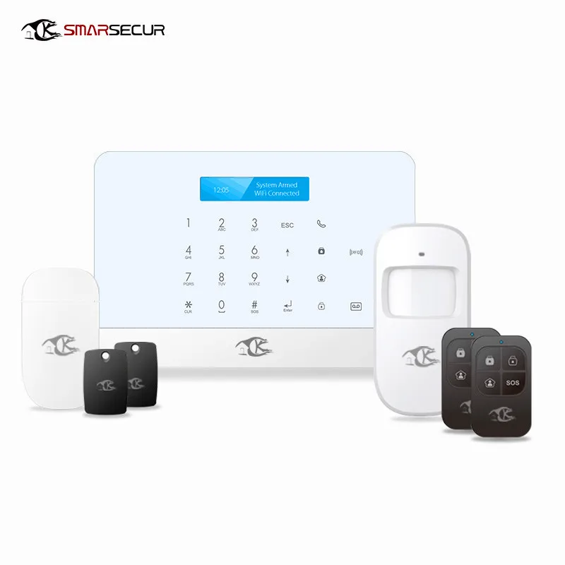 GSM Alarm System Wifi умная сигнализация s безопасность дома GSM сигнализация Alarmas De Seguridad Para Casa Alarme домашняя охранная сигнализация - Цвет: GSM Alarm System