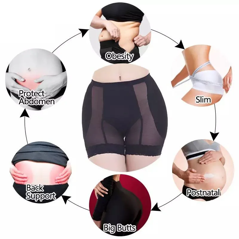 spanx shorts Women Body Shaper Panty Sexy Butt Lifter Side Padded Panties Lace Fake Ass Corset Plus Size Shapewear Slimming Underwear Big Hip target shapewear