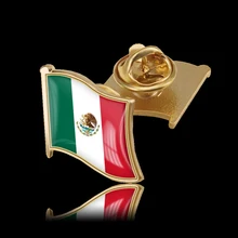Мексиканский Развевающийся Флаг нагрудный штифт W/бабочка штифт назад зажим для галстука аксессуары