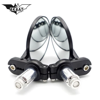 

2 pieces / double retro black rear view mirror motorcycle accessories For yamaha r1 exhaust suzuki gsxr 1000 k8 yamaha mt 07
