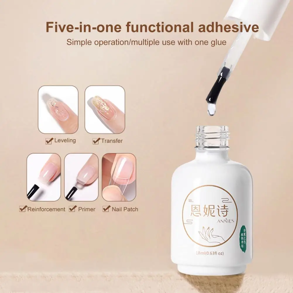 18ml Nail Base Glue Functional Nail Art Tools Varnish Lacquer Compact Easy To Operate Nail