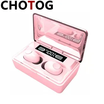 

T8 TWS Bluetooth Earphones 2200 mAh Power Bank Display LED Wireless Earbuds Pink Black White Skin Color Earpice Free Shipping