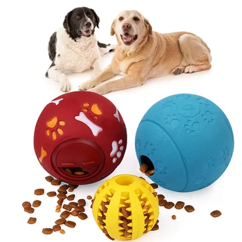 

3 Pcs Pet Toys For Dog Cat Food Dispenser Ball Of Food Extra-tough Rubber Ball Chew Ball Toy Puppy Cat Dog Chew Toy