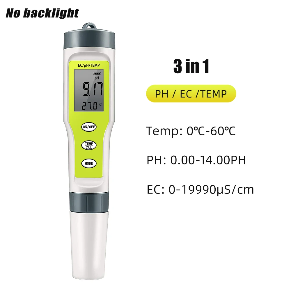 New TDS EC Meter Temperature Tester pen 3 In1 Function Conductivity Water  Quality Measurement Tool TDS&EC Tester 0-5000ppm - Price history & Review, AliExpress Seller - yieryi Offical Store