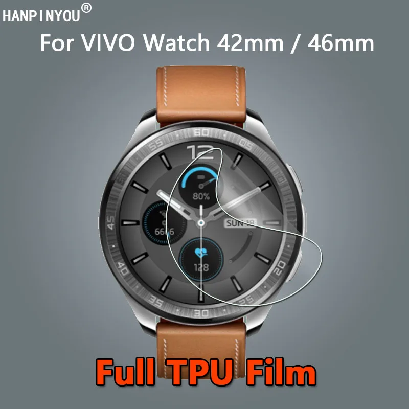 10 Pezzi Per Vivo Watch 42Mm 46Mm Smart Watch Ultra Clear Full Cover Soft Tpu Hydrogel Pellicola Salvaschermo-Vetro Non Temperato