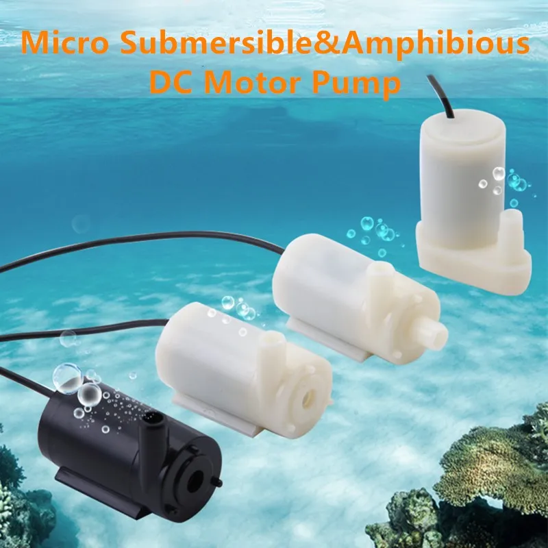 2021 New DC Motor Pump Water Micro Submersible and Amphibious Garden 3/4.5V 80-100L/H Accessories | Обустройство дома