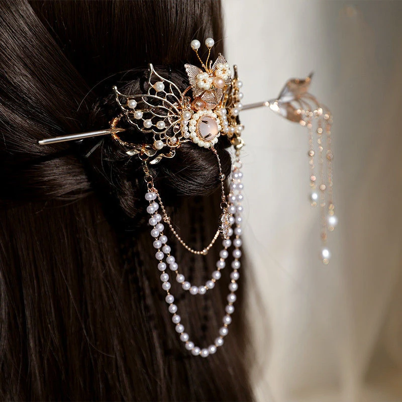 ヘアアクセサリー Atelier Edition : 25SS / Hair Acc Set (Silver) Hair Stick Jewellery Set 2023 New Retro Wedding Hair