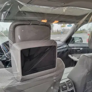 

Car Taxi Isolation Film Plastic Anti-Fog Full Surround Protective Cover Net Cab Front and Rear Row Color White For car Cockpit