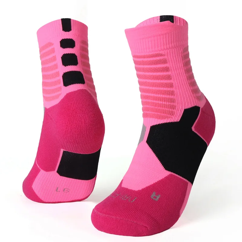 Performance Sport Crew Socks Men Outdoor Elite Fitness Basketball Running Sock Breathable Thick Cushion Compression Quarter Sock