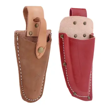

2Pcs Gardening Tool - Garden Pruning Shear / Scissors Pouch Bag Set Red Brown Artificial Leather Tools Parts