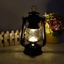 Lámpara LED Vintage linterna de mano de ahorro de energía con gancho colgante para Camping al aire libre