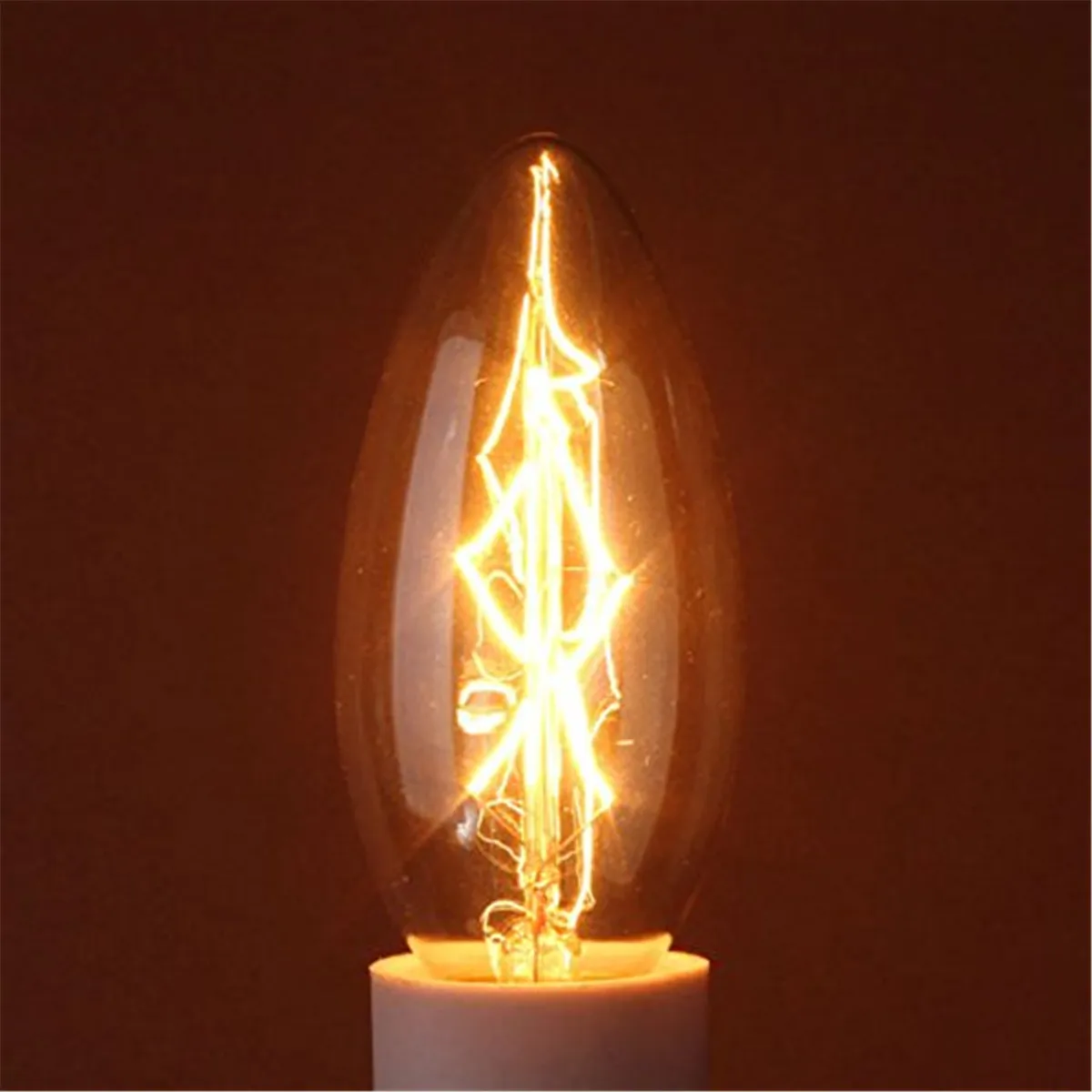 40 Вт E14 винтажная антикварная лампа Эдисона люстра со свечами нить накаливания прозрачный стеклянный кулон лампа 110 В/220 В