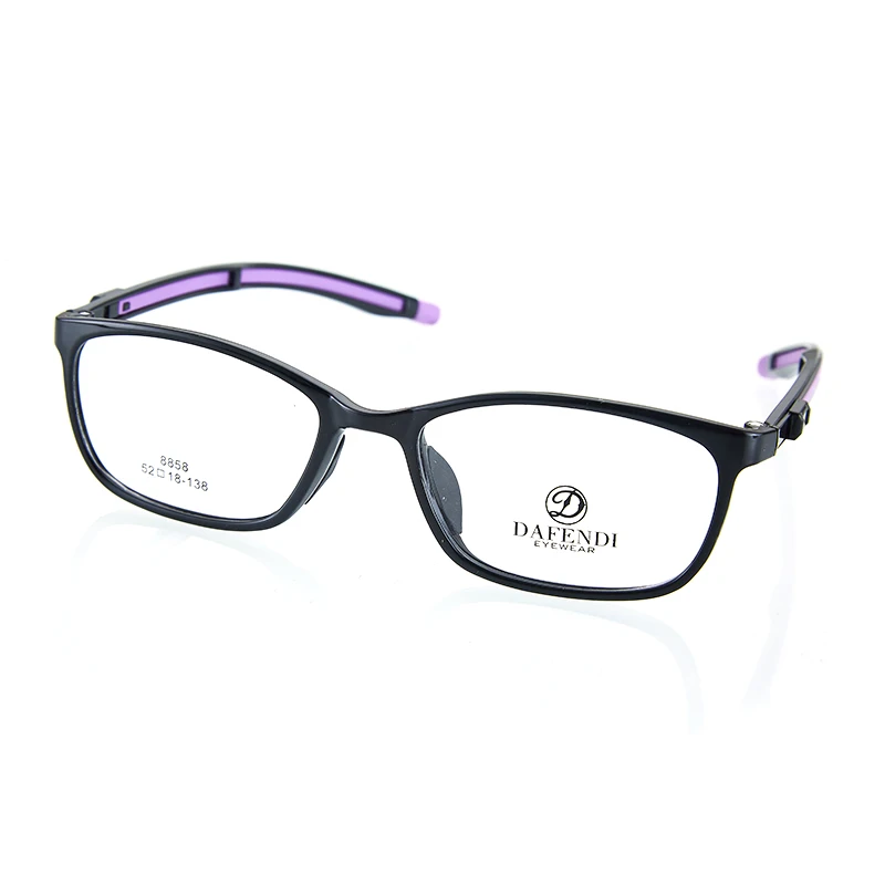 black purple Stgrt очки для бега женские близорукость квадратная полная Рамка Силиконовые Мужские нескользящие спортивные телескопические очки для мужчин - Цвет оправы: black purple