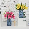 Lily Artificial Flowers High Quality 1Pcs Clearance Latex Yellow Flower Branch Preserved Wedding Decoration Valentines