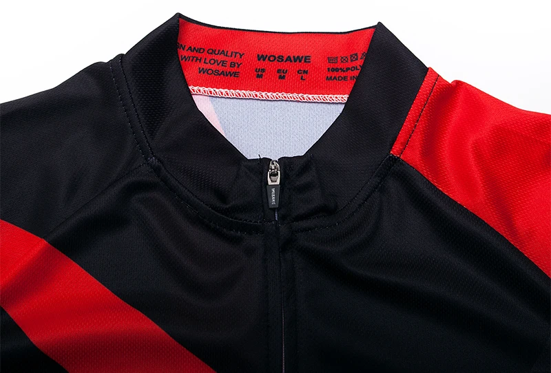 WOSAWE Мужская велосипедная майка с длинным рукавом дышащая осенняя одежда