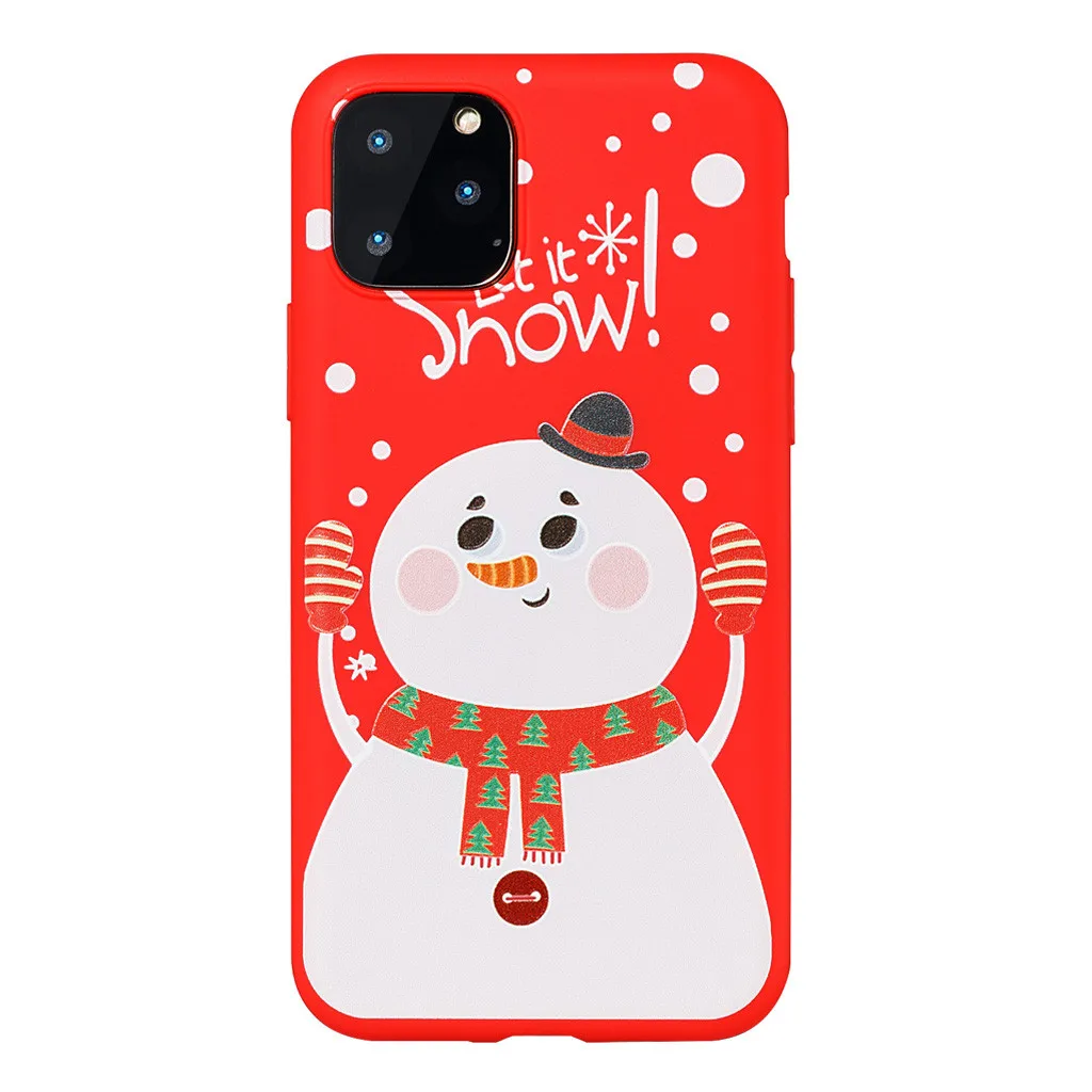 Рождественский чехол для iPhone 11 Pro, чехол для iPhone 11 Pro Max, чехол со снежинками, новогодний защитный чехол, 19 октября