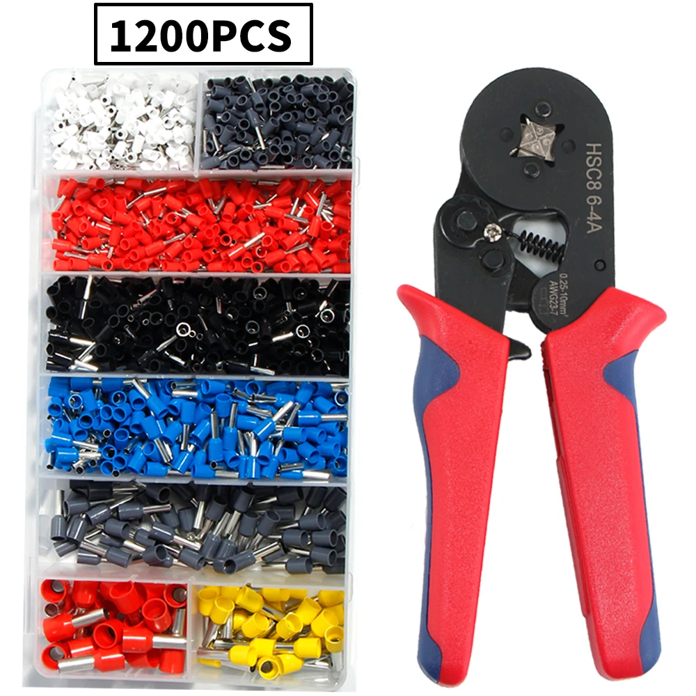 

Wire Terminal Crimp Connector Insulated Wire Ferrules HSC8 6-4 0.25-10mm2 23-10AWG crimping pliers terminals type terminal