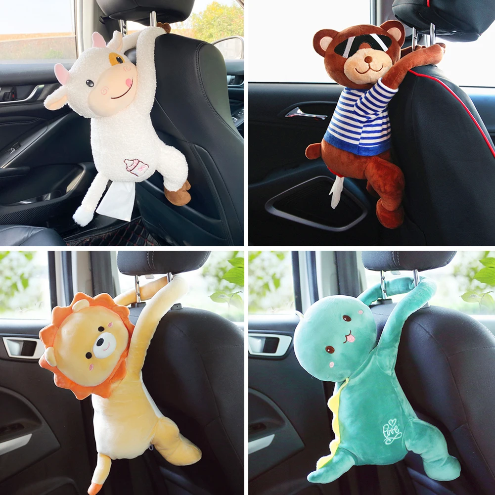 Car Ricer Scenecute Rabbit Plush Car Tissue Holder - Armrest Box