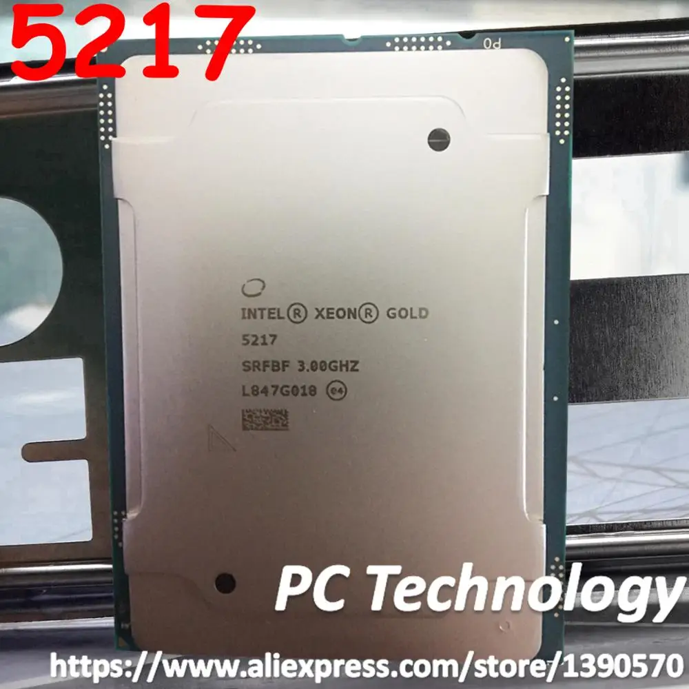 Оригинальный процессор Intel Xeon Gold 5217 QS Gold5217 11M кэш 3 00 ГГц 8 ядер 85 Вт LGA3647
