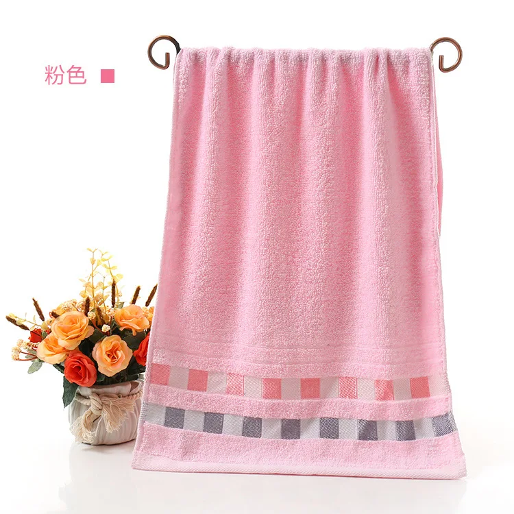 pink 77X33 см банное полотенце s хлопок полотенце из натурального экологически чистого хлопка с вышивкой банное полотенце - Цвет: pink