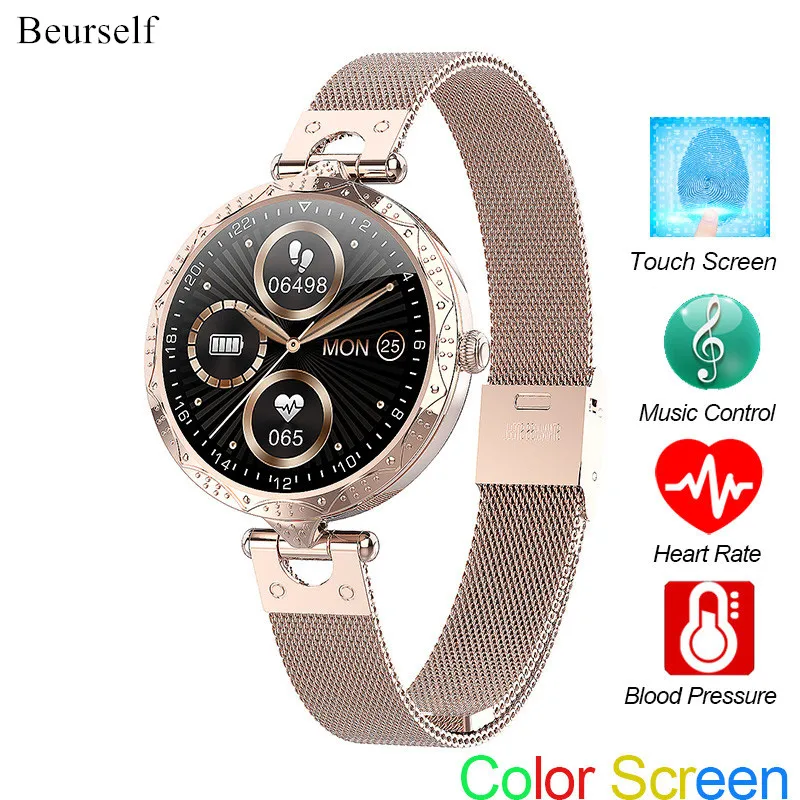 

Touch Smart Watch AK22 Lady Female Girl Sport Music Control Smartwatch Fashion Fitness Tracker Heart Rate Band for Xiaomi Iphone