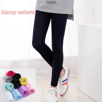 

Girls candy Skinny straight stretch Pants Shiny Children Leggings Kids ElasticTrousers Elastic 3 4 5 6 7 8 9 10 11 12 14 16 year