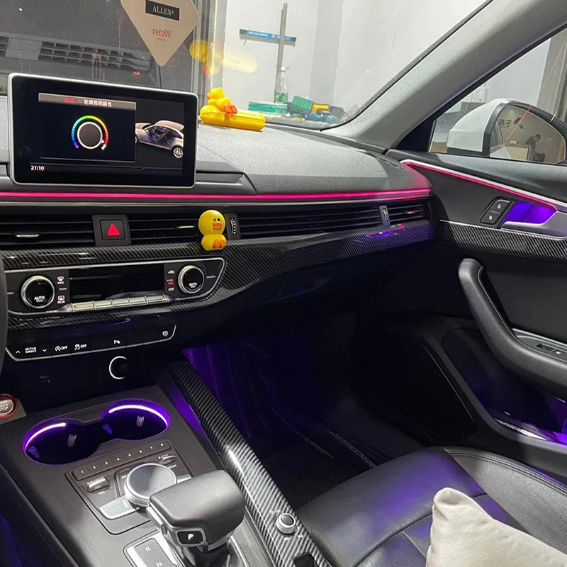 US $390.50 32 Colors Interior Atmosphere Light For Audi A4 B9 20172019 LED Ambient Light Door Light Footwell Light Original MMI Control