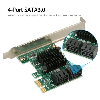 

4 Ports Extended Durable Interface Computer Add On Stable Expansion Card PCI Express External PCIE To SATA3.0 Controller Adapter