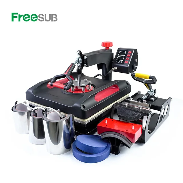 Freesub 29*38 sublimation heat press machine 8 in 1 tshirt heat